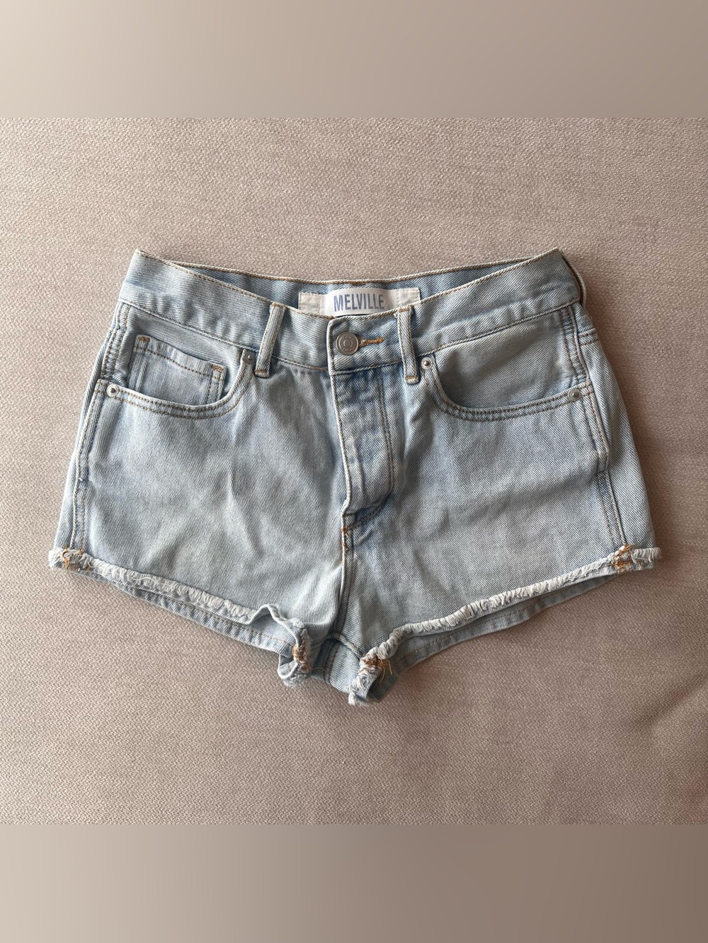 Brandy Melville Light Wash Jean Shorts Size 26 Denim Daisy Dukes Beach Summer